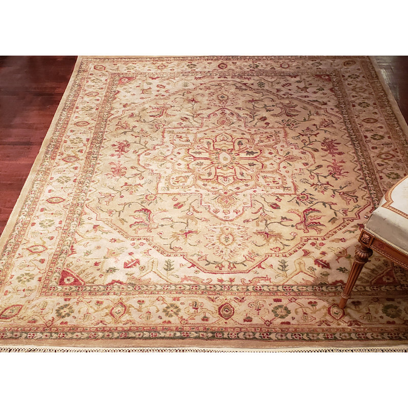 American Home Rug Co. Oriental Handmade Tufted Wool Gold/Red/Green Area